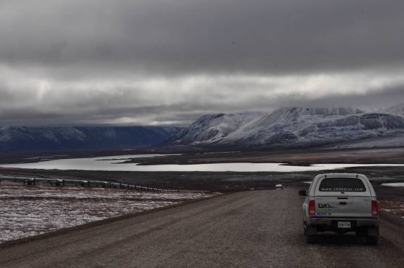 A magnífica paisagem polar da tundra, na Dalton Highway, no norte do Alaska